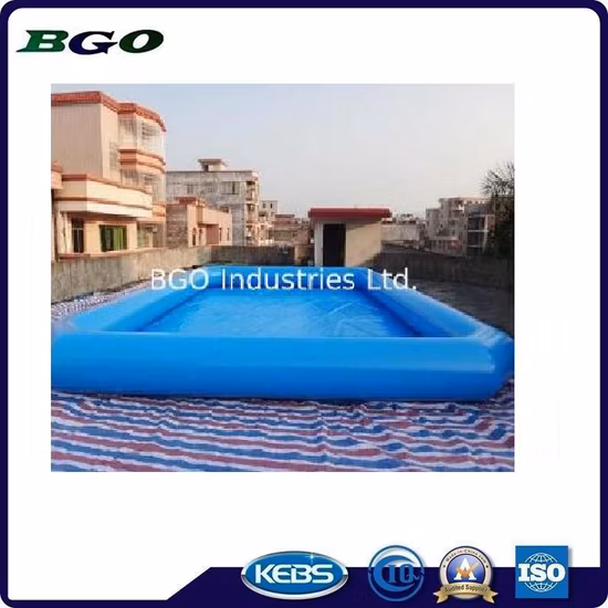 Переносной надувной бассейн с защитой от ультрафиолета из брезента ПВХ.