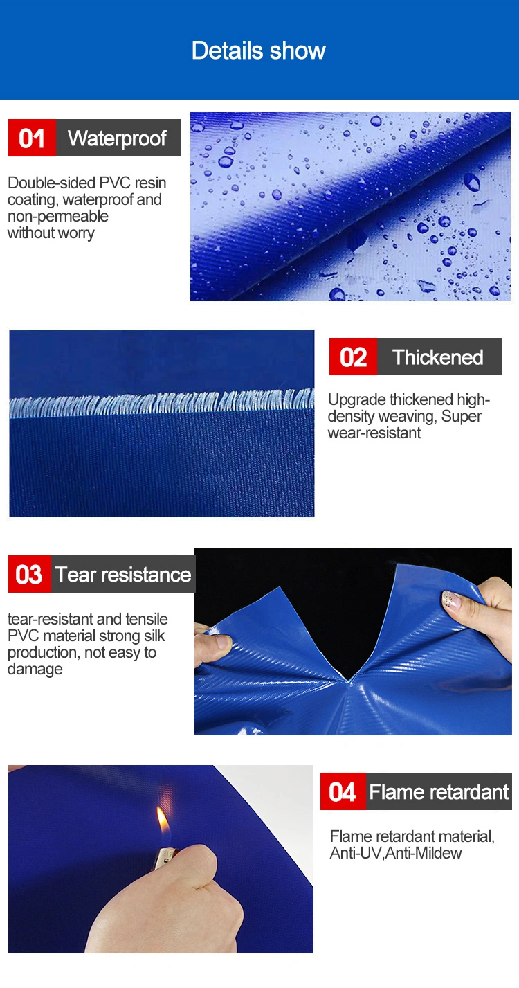 Jutu 50m/Roll High Tear Strength PVC Tarpaulin PVC Coated Tarpaulin for Truck Cover