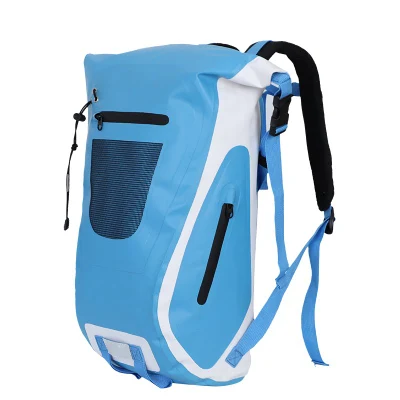 500D брезент из ПВХ, модный спортивный рюкзак с плавающей застежкой и рулонным верхом, водонепроницаемый складной походный рюкзак с индивидуальным логотипом